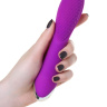 Фиолетовый вибратор с ресничками JOS DESI - 18,5 см. купить в секс шопе