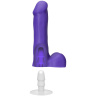 Фиолетовый фаллоимитатор на присоске Icon 6  Slim Dong with Balls - 16,51 см. купить в секс шопе