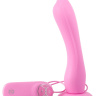Розовый вибратор на основании-присоске Silicone Rose Vibe - 19 см. купить в секс шопе