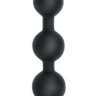 Чёрная анальная цепочка с пробочкой на конце - 32 см. купить в секс шопе