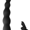 Черная вибронасадка для двойного проникновения Jungle Bunny - 17 см. купить в секс шопе