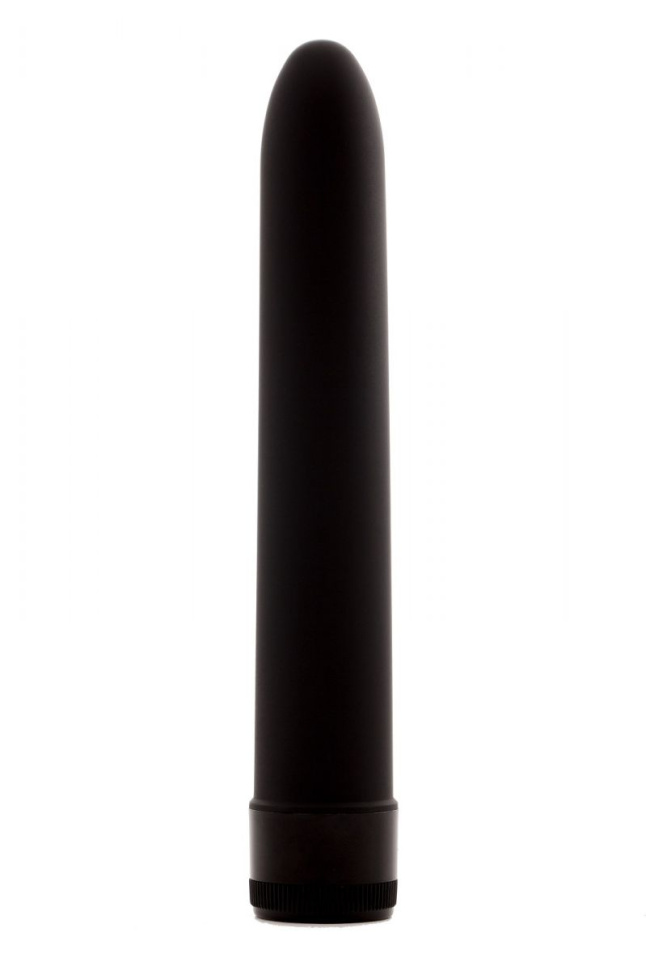 Черный классический вибратор - 17,5 см. купить в секс шопе