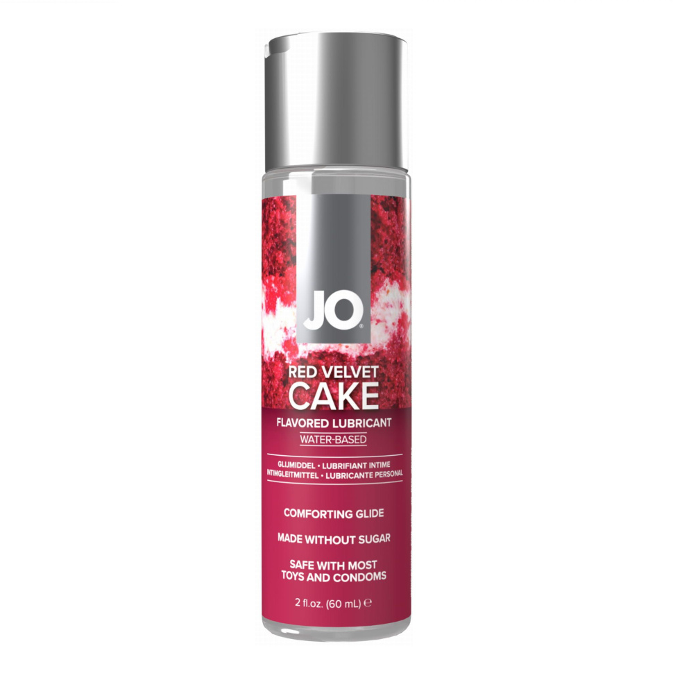 Лубрикант на водной основе JO H2O Red Velvet Cake Flavored Lubricant - 60 мл. купить в секс шопе