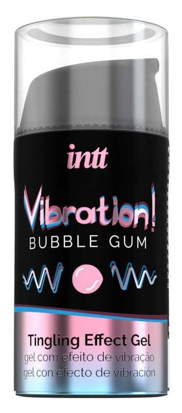 Жидкий интимный гель с эффектом вибрации Vibration! Bubble Gum - 15 мл. купить в секс шопе