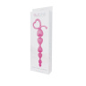 Розовая анальная цепочка с звеньями-сердечками HEARTY ANAL WAND SILICONE - 18 см. купить в секс шопе