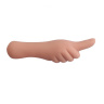 Телесный вибромассажёр Thumb-up Teaser в форме руки - 16 см. купить в секс шопе