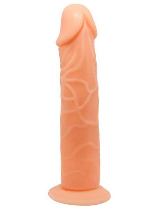 Телесный фаллоимитатор на присоске - 19,8 см. купить в секс шопе