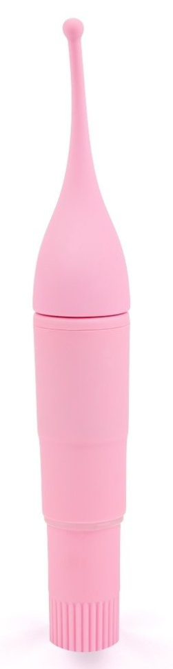 Нежно-розовый мини-вибратор для стимуляции клитора - 16 см. купить в секс шопе