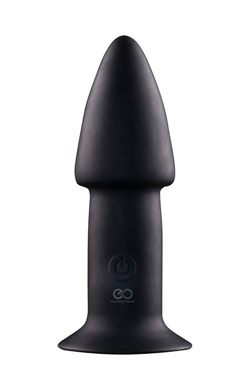 Черный анальный вибратор 5INCH RECHARGEABLE BUTTPLUG - 12,7 см. купить в секс шопе