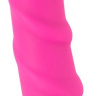 Розовый вибратор с рёбрышками и подогревом Warming Soft Vibrator - 22,8 см. купить в секс шопе