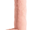 Телесный фаллоимитатор на присоске 10  Triple Density Fat Cock with Balls - 27,9 см. купить в секс шопе