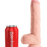 Телесный фаллоимитатор на присоске 10  Triple Density Fat Cock with Balls - 27,9 см. купить в секс шопе