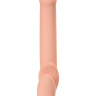 Телесный безремневой страпон Silicone Bendable Strap-On L купить в секс шопе
