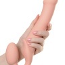 Телесный безремневой страпон Silicone Bendable Strap-On L купить в секс шопе