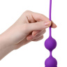 Фиолетовые вагинальные шарики A-Toys с ушками купить в секс шопе