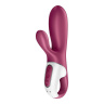 Малиновый вибратор-кролик Hot Bunny с функцией нагрева - 17,5 см. купить в секс шопе