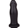 Чёрный анальный фаллоимитатор с ограничительным основанием - 14 см. купить в секс шопе