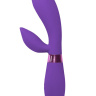 Фиолетовый вибратор Leyla с клиторальным отростком - 20,5 см. купить в секс шопе
