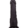 Чёрный фаллоимитатор на присоске - 17,5 см. купить в секс шопе