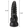 Черный фантазийный анальный стимулятор - 27,7 см. купить в секс шопе