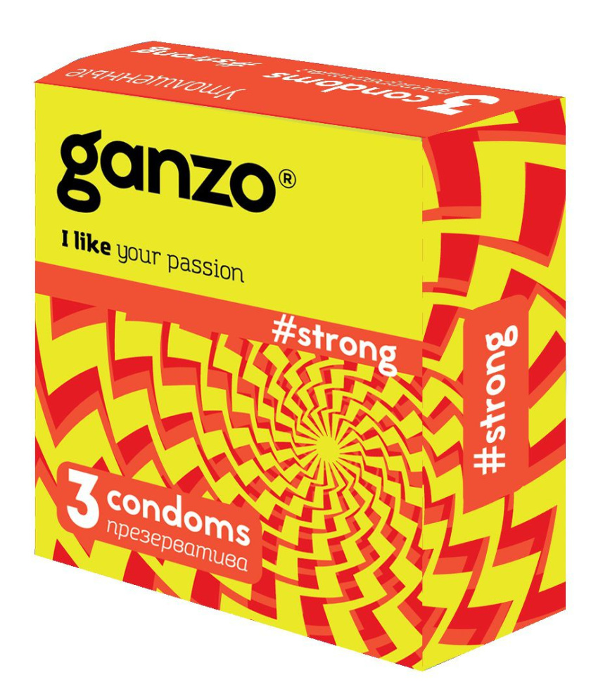 Особо прочные презервативы с утолщёнными стенками Ganzo Strong - 3 шт. купить в секс шопе