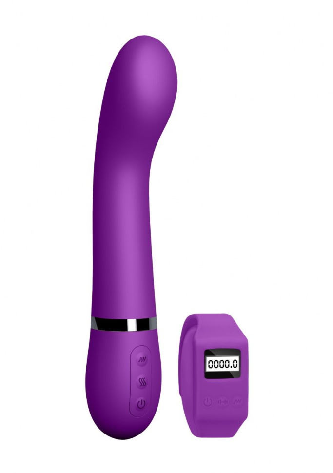 Фиолетовый вибромассажер Kegel G - 20 см. купить в секс шопе
