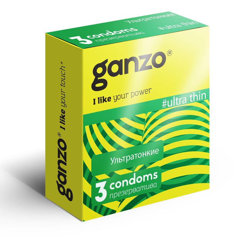 Ультратонкие презервативы Ganzo Ultra thin - 3 шт. купить в секс шопе
