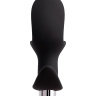 Черная вибровтулка с полой серединой в виде сердечка Cordis M - 14 см. купить в секс шопе