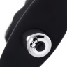 Черная вибровтулка с полой серединой в виде сердечка Cordis M - 14 см. купить в секс шопе