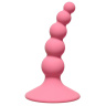 Розовая анальная пробка Ribbed Plug Pink - 10,5 см. купить в секс шопе