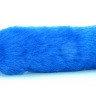 Лаковый стек с синей меховой ручкой - 64 см. купить в секс шопе