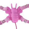 Розовая вибробабочка на регулируемых ремешках BUTTERFLY купить в секс шопе