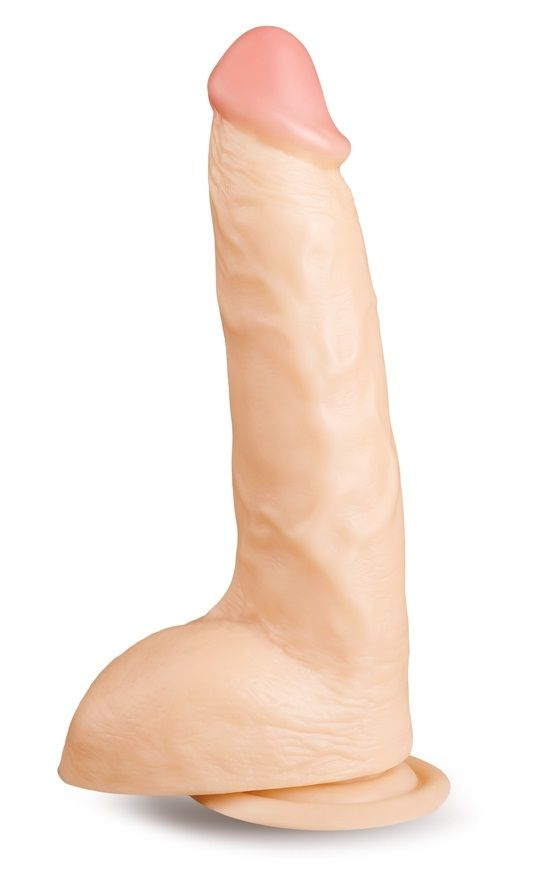 Телесный фаллоимитатор с присоской - 24 см. купить в секс шопе
