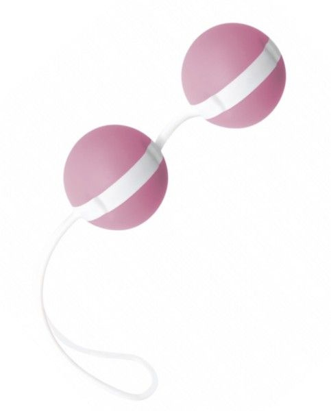 Нежно-розовые вагинальные шарики Joyballs Bicolored купить в секс шопе