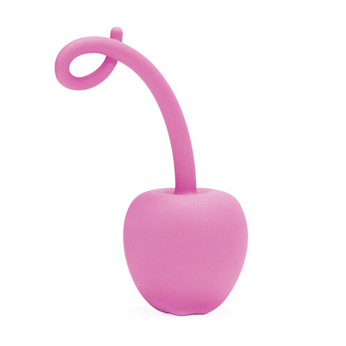 Розовый анальный стимулятор SILICONE MY SECRET CHERRY - 11 см. купить в секс шопе