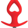 Красная вибровтулка-сердечко с ограничителем - 10,5 см. купить в секс шопе