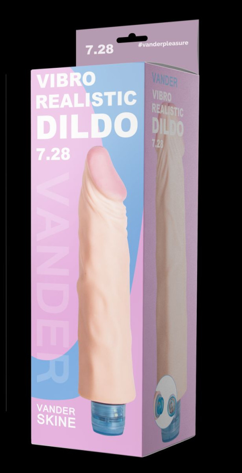 Телесный вибратор Vibro Realistic Cock Dildo - 19,5 см. купить в секс шопе