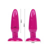 Розовая анальная пробка с подошвой-присоской - 13,5 см. купить в секс шопе