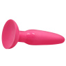 Розовая анальная пробка с подошвой-присоской - 13,5 см. купить в секс шопе