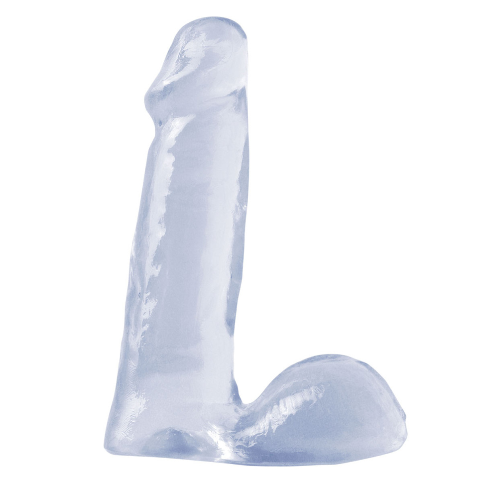 Прозрачный фаллоимитатор Basix - 15,2 см. купить в секс шопе
