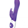 Фиолетовый вибромассажёр The Beaded Rabbit с бусинами - 22 см. купить в секс шопе