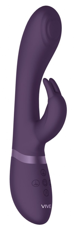 Фиолетовый вибромассажер-кролик Cato - 21,5 см. купить в секс шопе