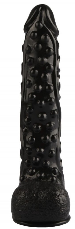 Черный реалистичный фаллоимитатор на присоске - 26,5 см. купить в секс шопе