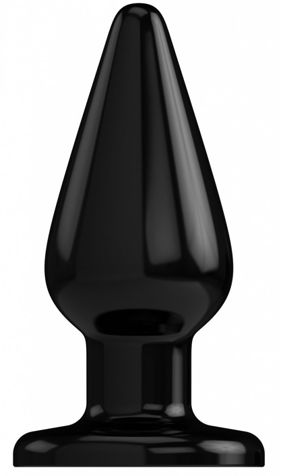 Чёрный анальный стимулятор Bottom Line 6  Model 2 rubber Black - 15,5 см. купить в секс шопе