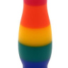 Разноцветная анальная пробка COLOURFUL PLUG - 12,5 см. купить в секс шопе