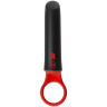 Черно-красный мини-вибратор Power Play with Silicone Grip Ring - 13,3 см. купить в секс шопе
