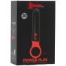 Черно-красный мини-вибратор Power Play with Silicone Grip Ring - 13,3 см. купить в секс шопе