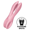 Розовый вибратор Threesome 1 с  пальчиками  купить в секс шопе