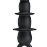 Черная анальная ёлочка с богатым рельефом - 13,2 см. купить в секс шопе