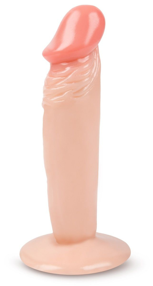 Телесный фаллоимитатор без мошонки на присоске - 17 см. купить в секс шопе